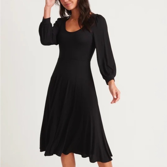 Marine Layer Lexi Midi Fit and Flare Dress - Picture 3 of 7